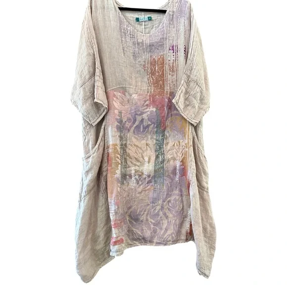 Blue Fish Wave Dress Natural Pink - Picture 4 of 14